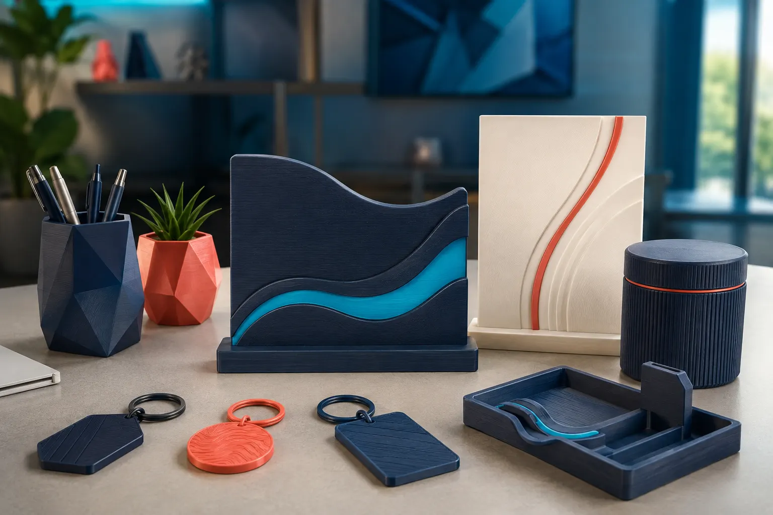 Brindes e itens personalizados impressos em 3D